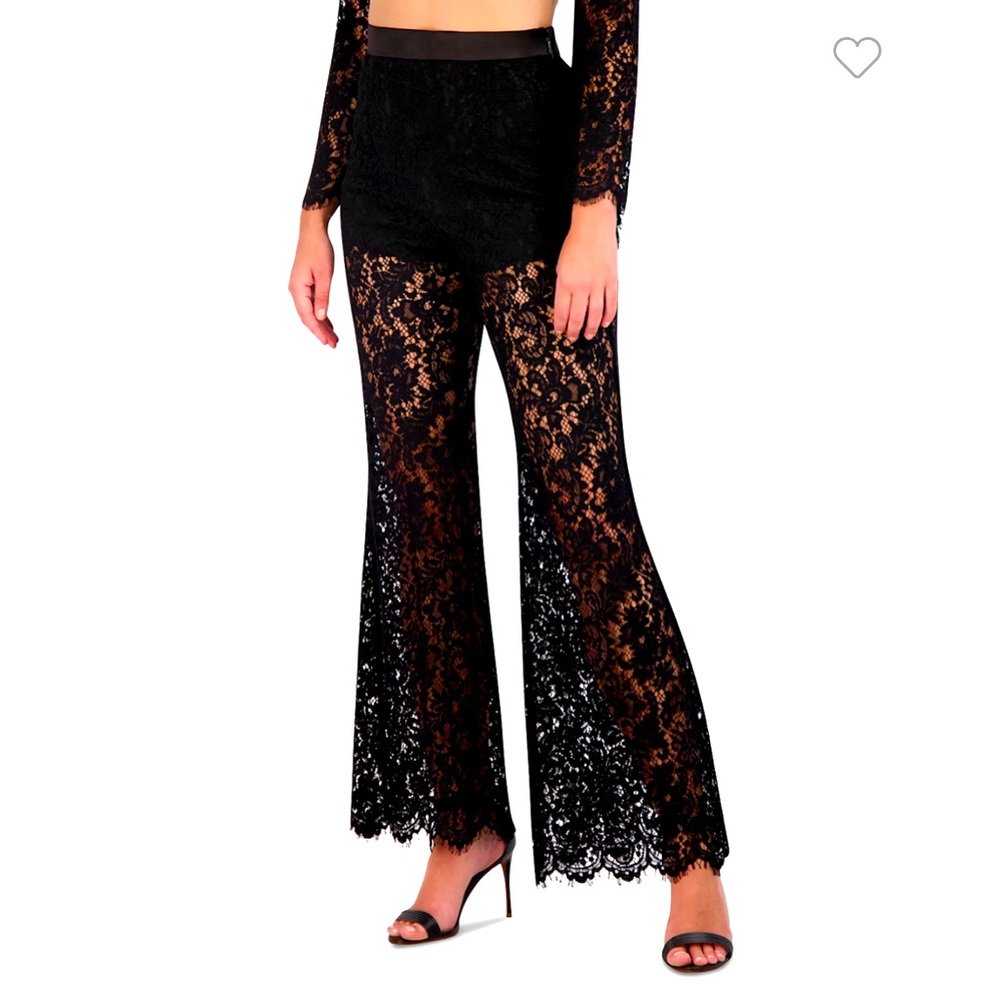 BCBG MAXAZRIA Lace Flared pants size 6